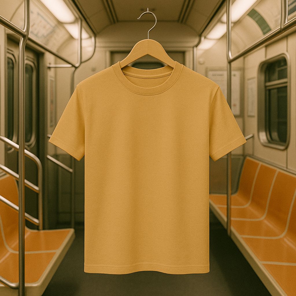 Rabbit Rope | Beige Premium Regular Fit Plain T-Shirt | Unisex Casual Tee