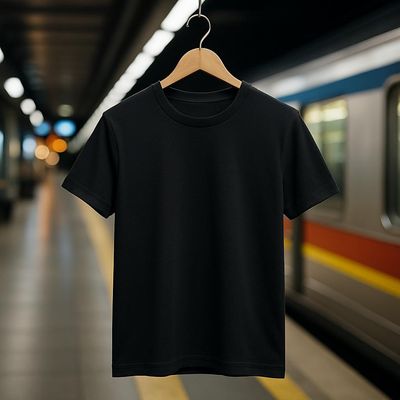 Rabbit Rope | Black Premium Regular Fit Plain T-Shirt | Unisex Casual Tee