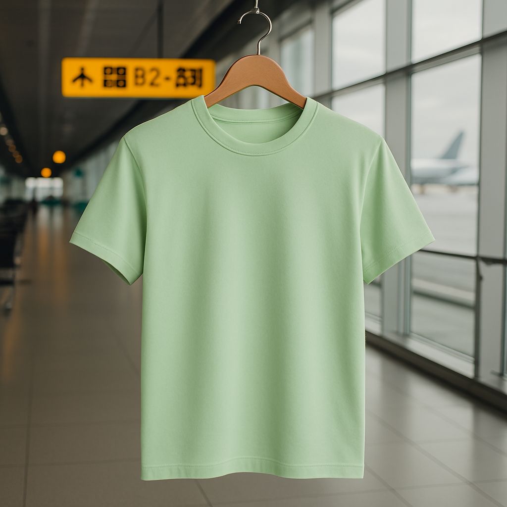 Rabbit Rope | Parrot Green Premium Regular Fit Plain T-Shirt | Unisex Casual Tee