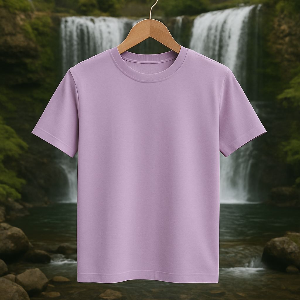 Rabbit Rope | Lilac Premium Regular Fit Plain T-Shirt | Unisex Casual Tee