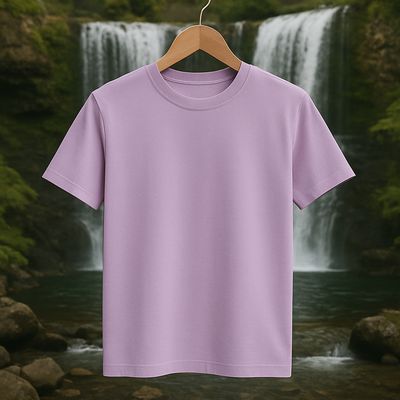 Rabbit Rope | Lilac Premium Regular Fit Plain T-Shirt | Unisex Casual Tee