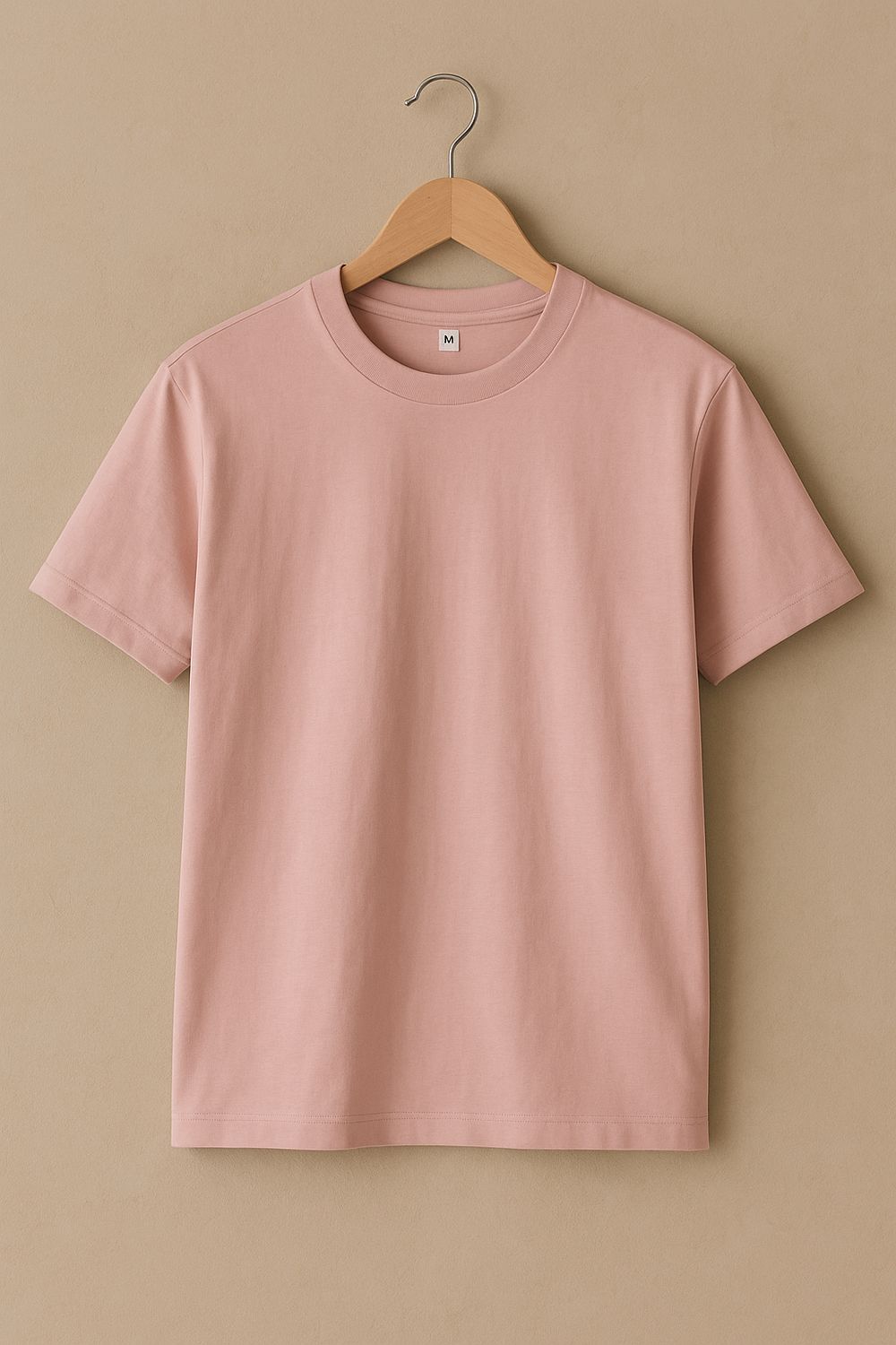 Rabbit Rope | Pink Premium Regular Fit Plain T-Shirt | Unisex Casual Tee
