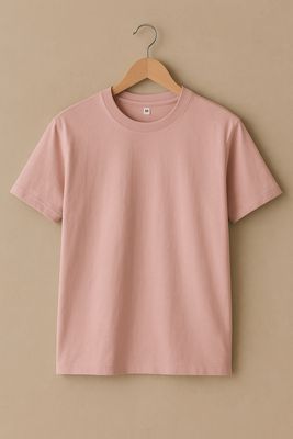 Rabbit Rope | Pink Premium Regular Fit Plain T-Shirt | Unisex Casual Tee