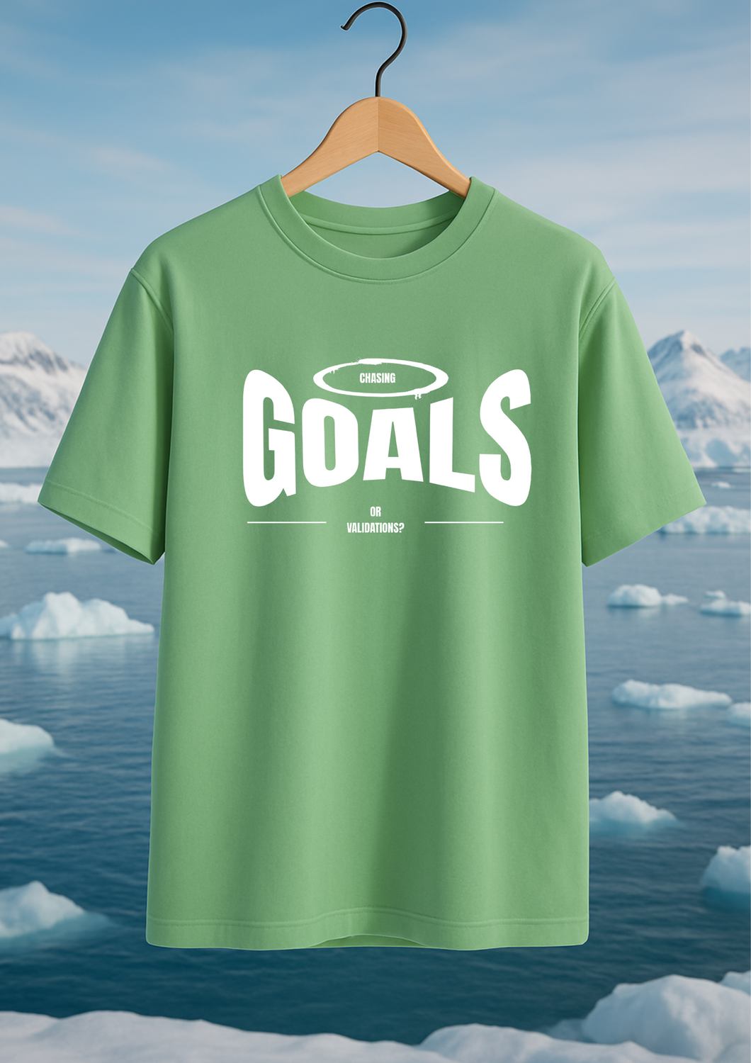 Rabbit Rope | Pista Green Oversized Graphic Printed T-Shirt | Unisex Casual Tee
