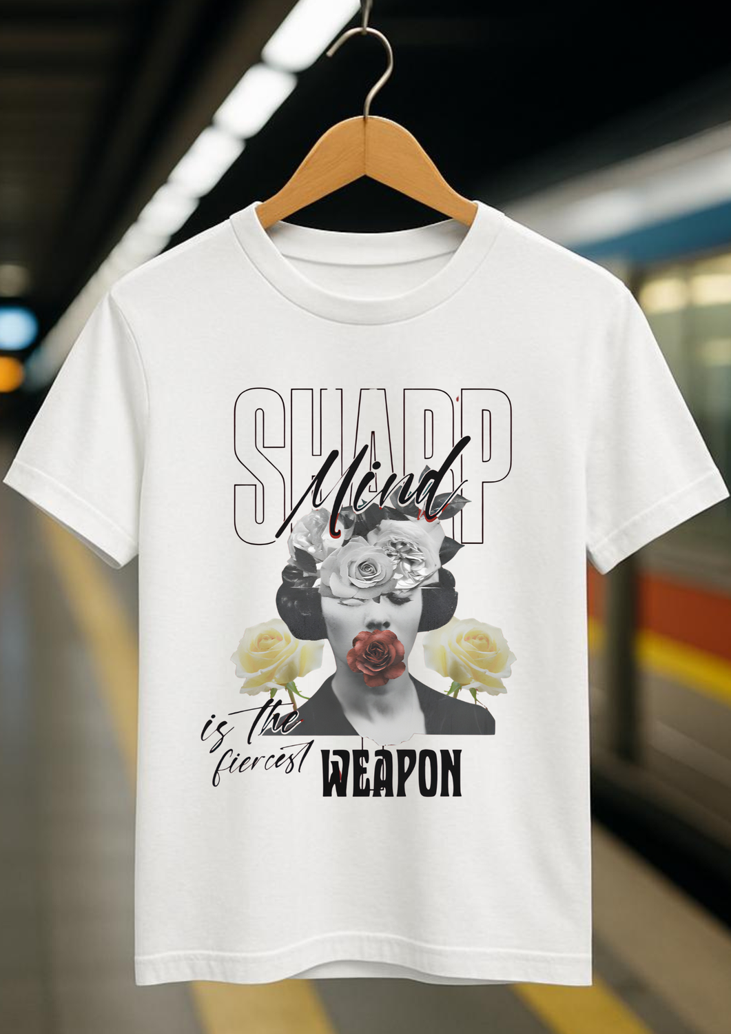 Rabbit Rope | White Graphic Printed T-Shirt | Regular Fit | Unisex Casual Tee