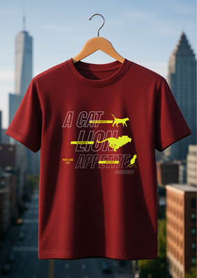 Rabbit Rope | Maroon Graphic Printed T-Shirt | Regular Fit | Unisex Casual Tee