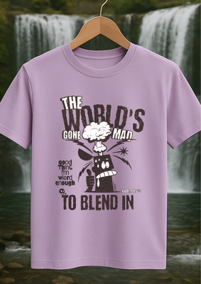 Rabbit Rope | Lilac Graphic Printed T-Shirt | Regular Fit | Unisex Casual Tee