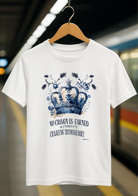 Rabbit Rope | White Graphic Printed T-Shirt | Regular Fit | Unisex Casual Tee