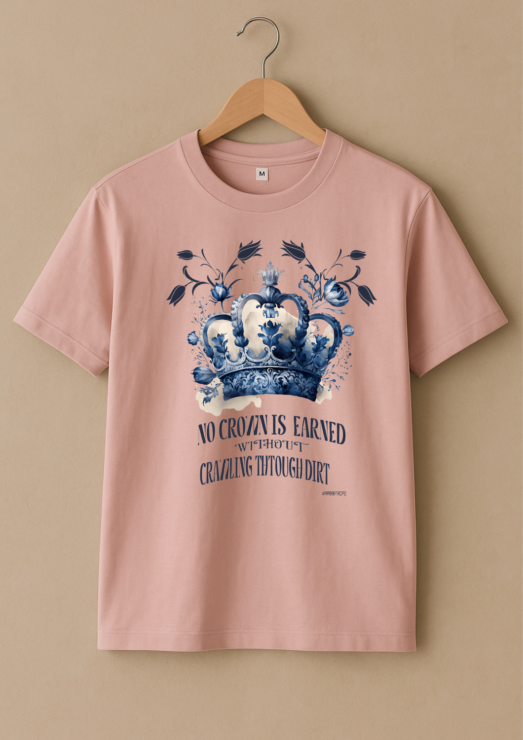 Rabbit Rope | Pink Graphic Printed T-Shirt | Regular Fit | Unisex Casual Tee