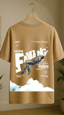 Rabbit Rope | White Oversized Graphic Printed T-Shirt | Unisex Casual Tee