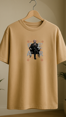 Rabbit Rope | White Oversized Graphic Printed T-Shirt | Unisex Casual Tee