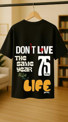 Rabbit Rope | White Oversized Graphic Printed T-Shirt | Unisex Casual Tee