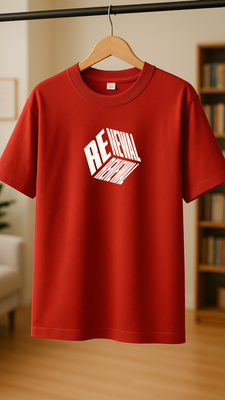 Rabbit Rope | White Oversized Graphic Printed T-Shirt | Unisex Casual Tee