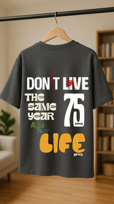 Rabbit Rope | White Oversized Graphic Printed T-Shirt | Unisex Casual Tee