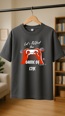 Rabbit Rope | White Oversized Graphic Printed T-Shirt | Unisex Casual Tee