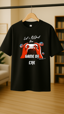 Rabbit Rope | White Oversized Graphic Printed T-Shirt | Unisex Casual Tee