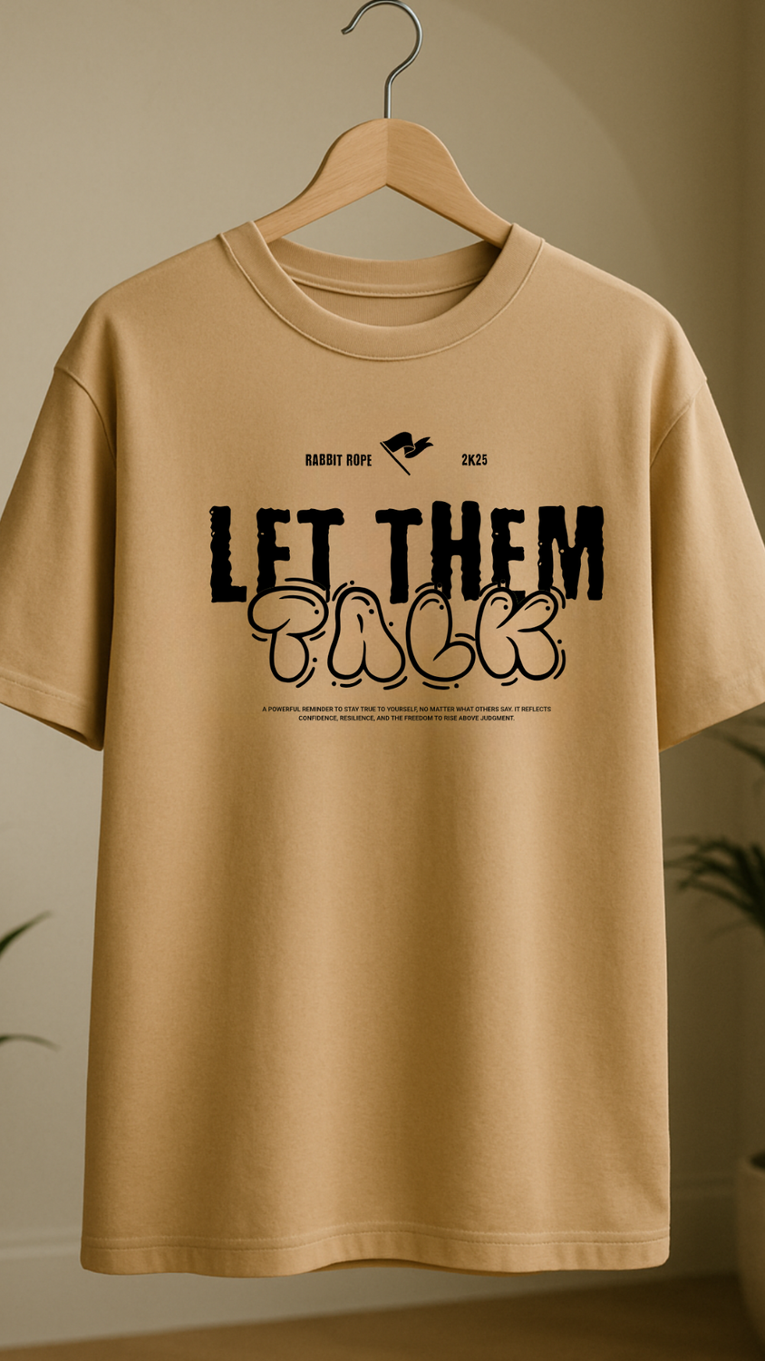 Rabbit Rope | White Oversized Graphic Printed T-Shirt | Unisex Casual Tee