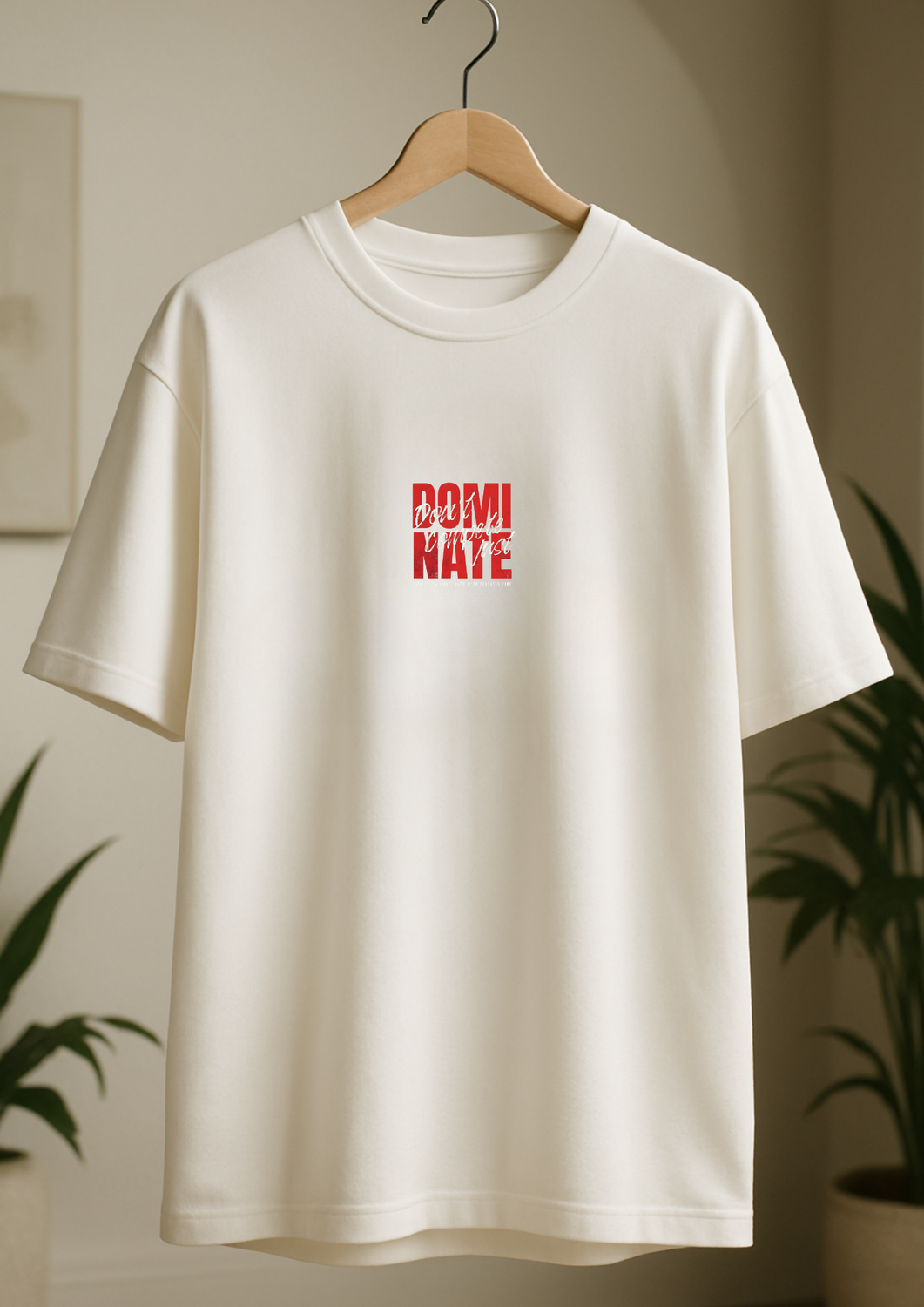 Rabbit Rope | Beige Oversized Graphic Printed T-Shirt | Unisex Casual Tee
