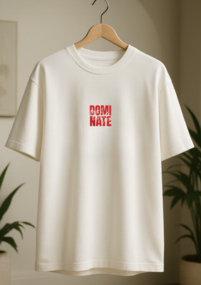 Rabbit Rope | Beige Oversized Graphic Printed T-Shirt | Unisex Casual Tee
