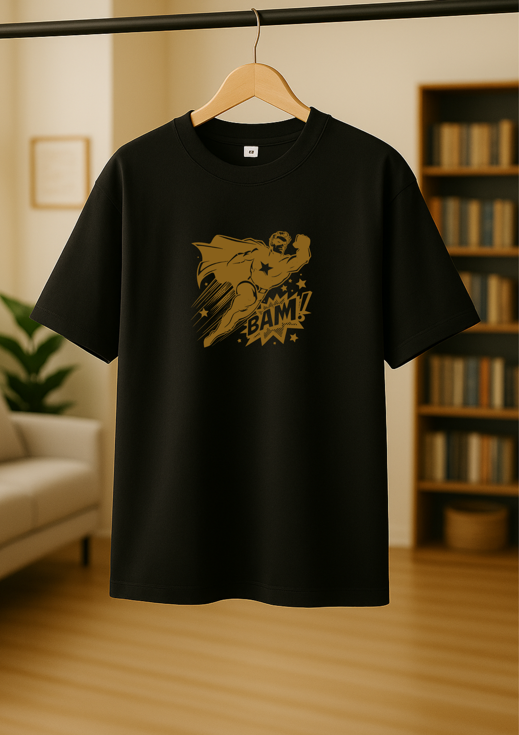 Rabbit Rope | Beige Oversized Graphic Printed T-Shirt | Unisex Casual Tee