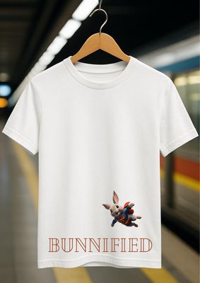 Rabbit Rope | Beige Graphic Printed T-Shirt | Regular Fit | Unisex Casual Tee