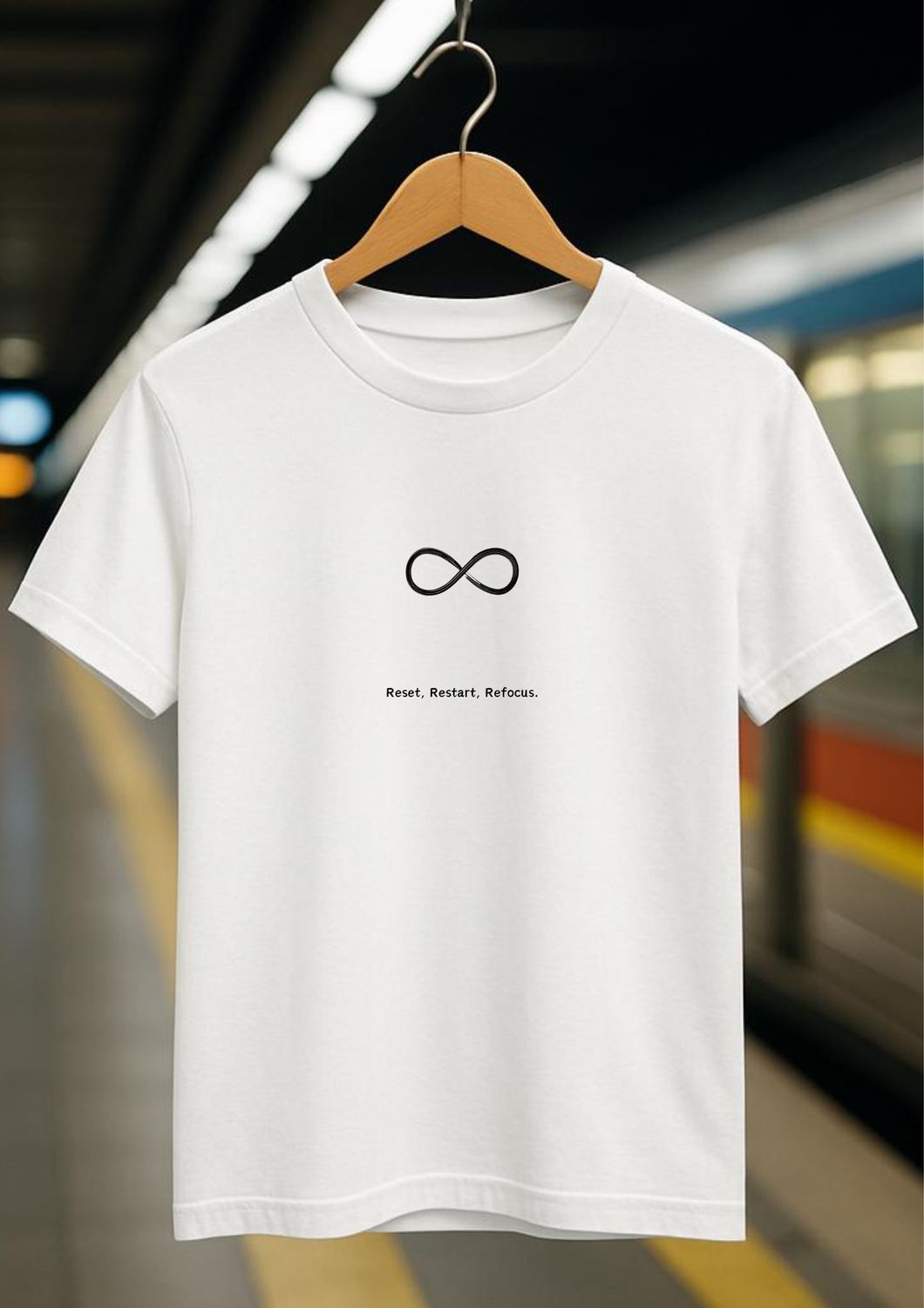 Rabbit Rope | Beige Graphic Printed T-Shirt | Regular Fit | Unisex Casual Tee