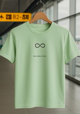 Rabbit Rope | Beige Graphic Printed T-Shirt | Regular Fit | Unisex Casual Tee