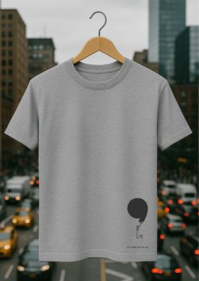 Rabbit Rope | Beige Graphic Printed T-Shirt | Regular Fit | Unisex Casual Tee