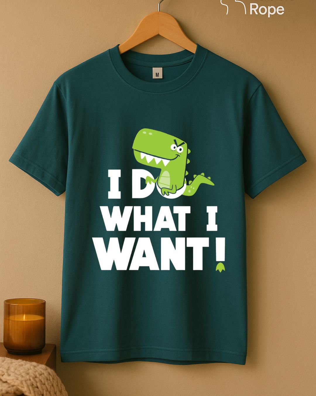 Rabbit Rope: &quot;I Do What I Want – Funny Dinosaur Graphic T-Shirt&quot;