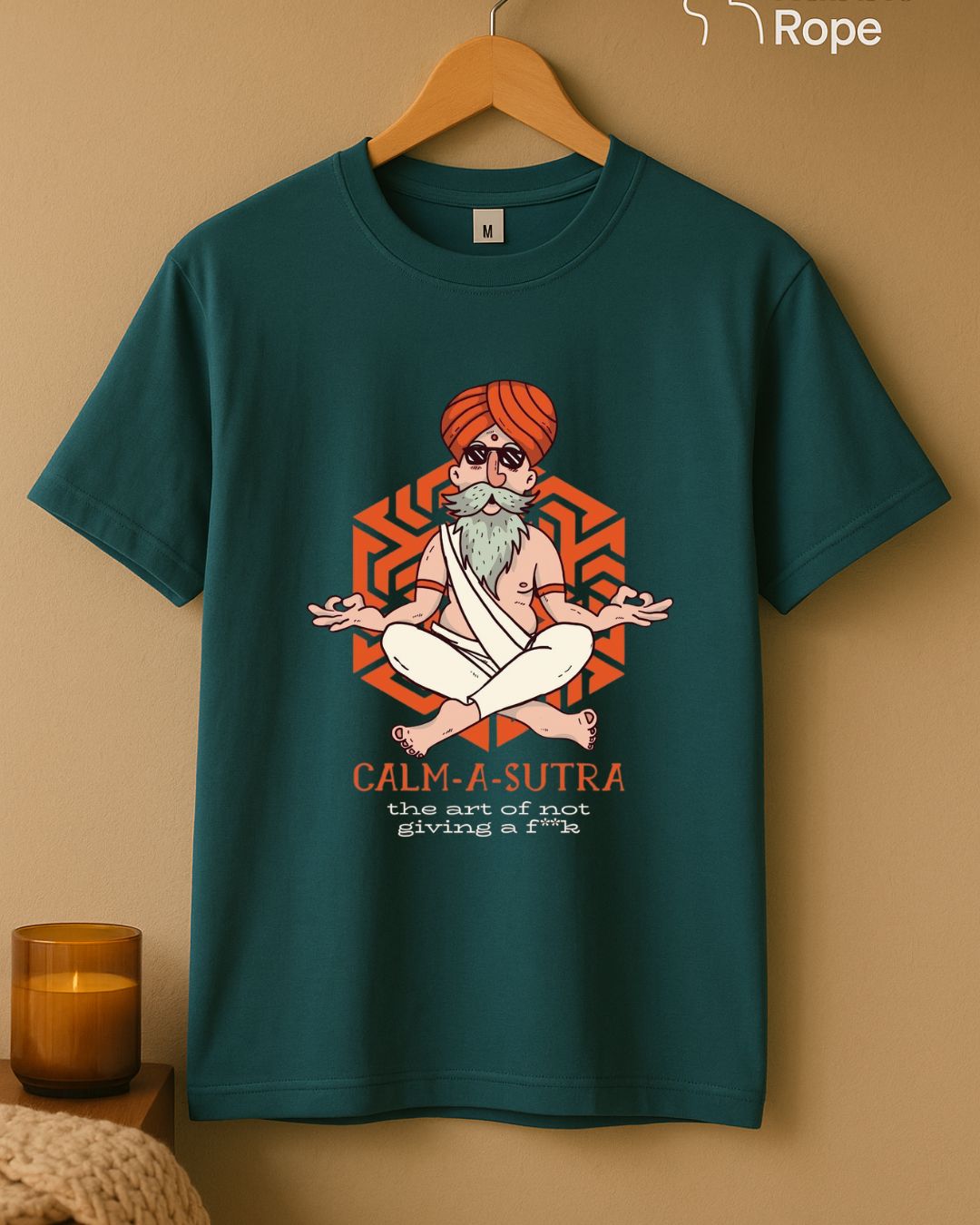 Calm-A-Sutra – The Art of Not Giving a Fk Tee** Green