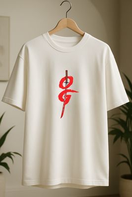 Rabbit Rope-OG Samurai Katana White Graphic T-Shirt – Premium Oversized Streetwear Tee