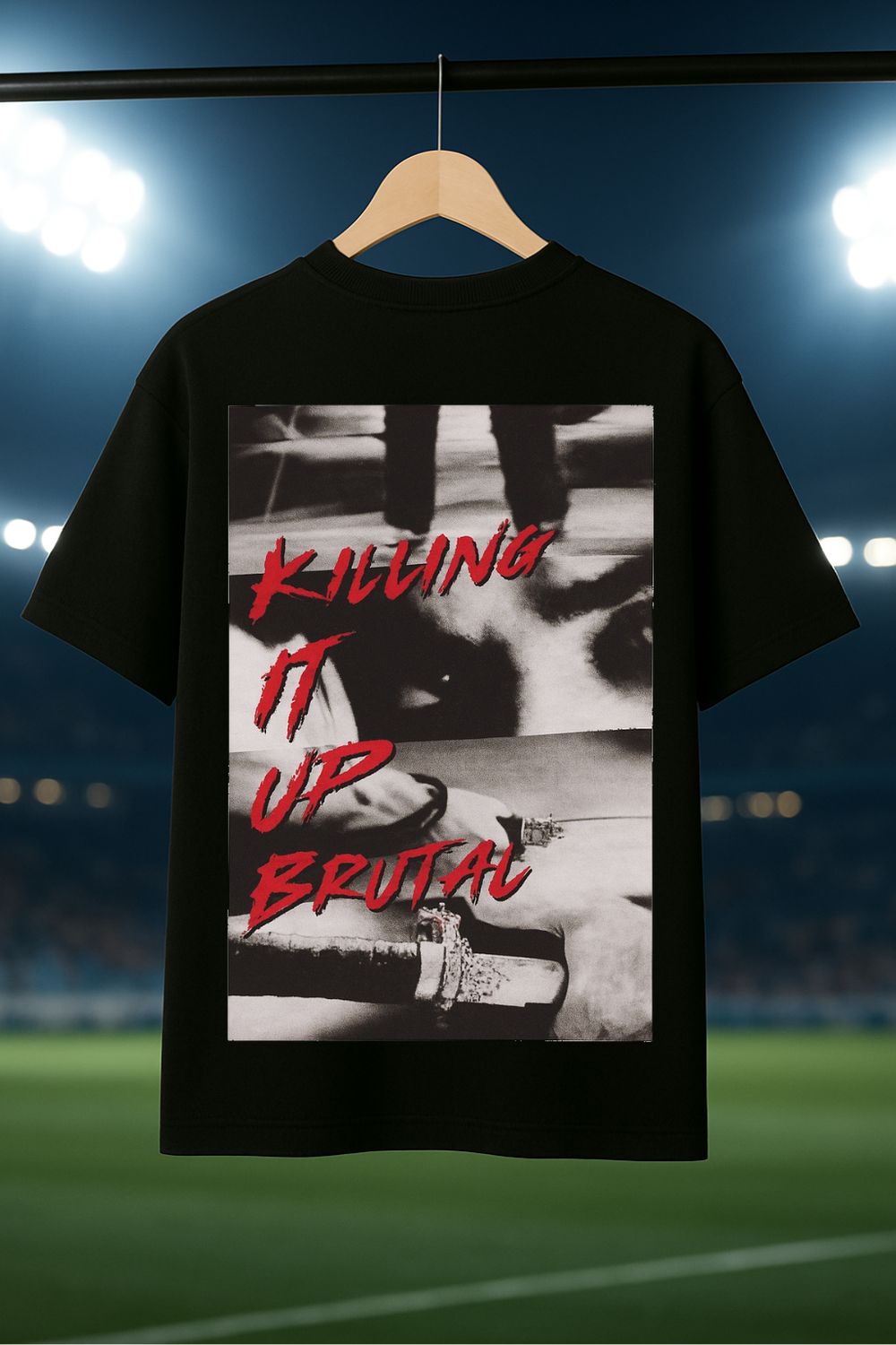 Killing It Up Brutal Graphic Black T-Shirt – Bold Streetwear Style