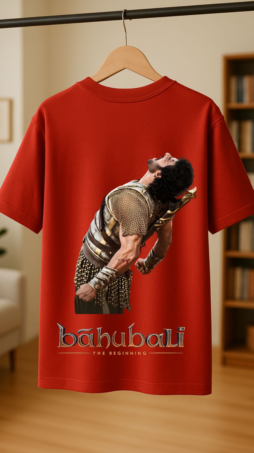 RabbitRope-Bahubali Roar Tribute Red T-Shirt