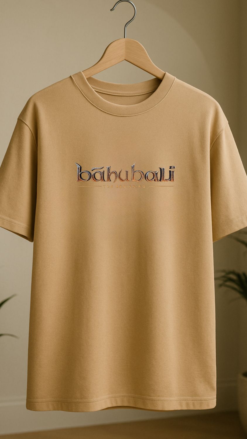 RabbitRope-Bahubali Shiva Tribute Beige T-Shirt
