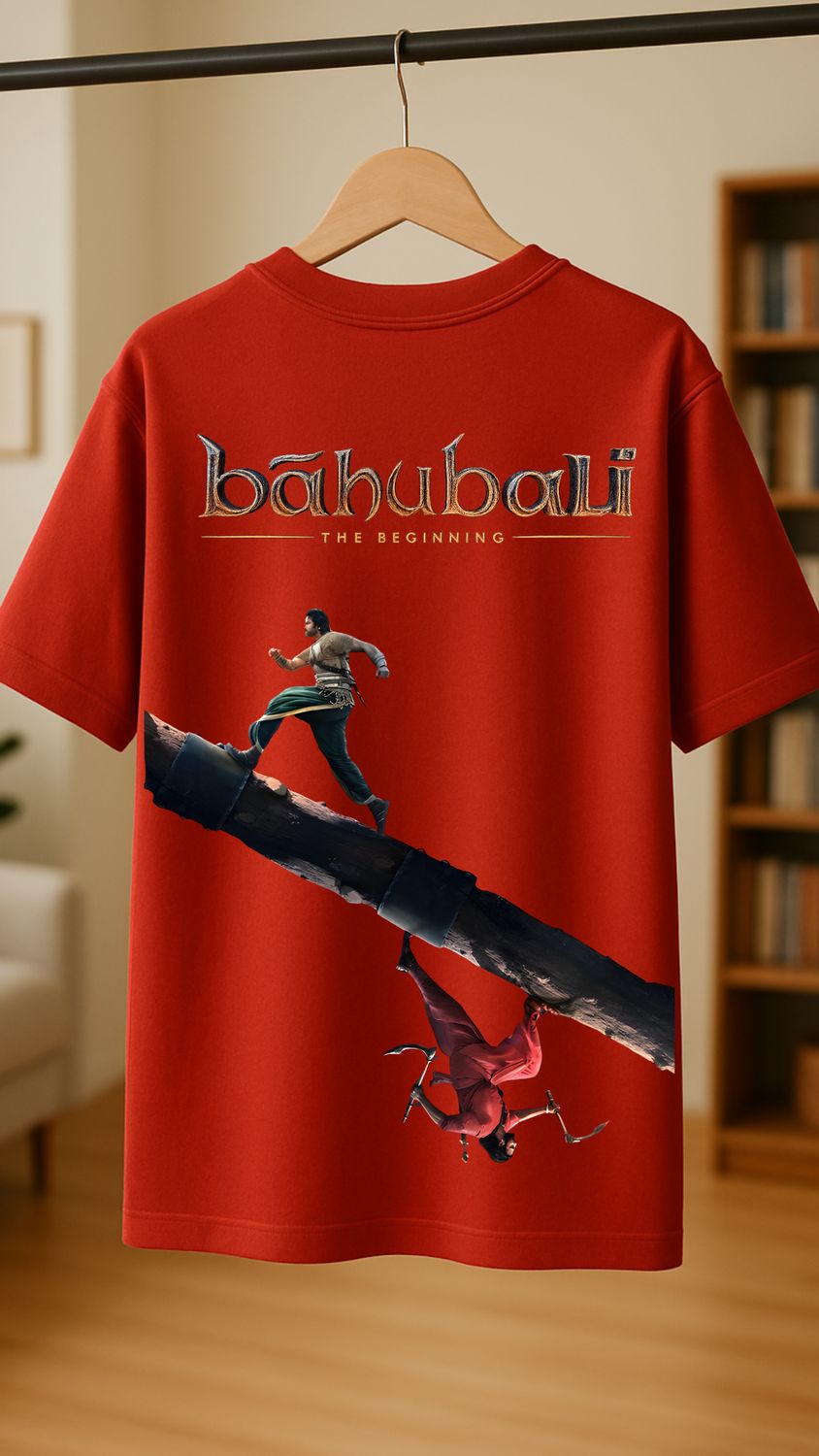 RabbitRope-Bahubali Amarendra Tribute Red T-Shirt