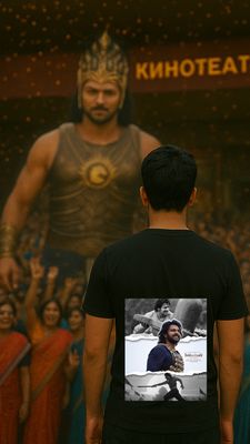 RabbitRope-Bahubali  Tribute Black T-Shirt