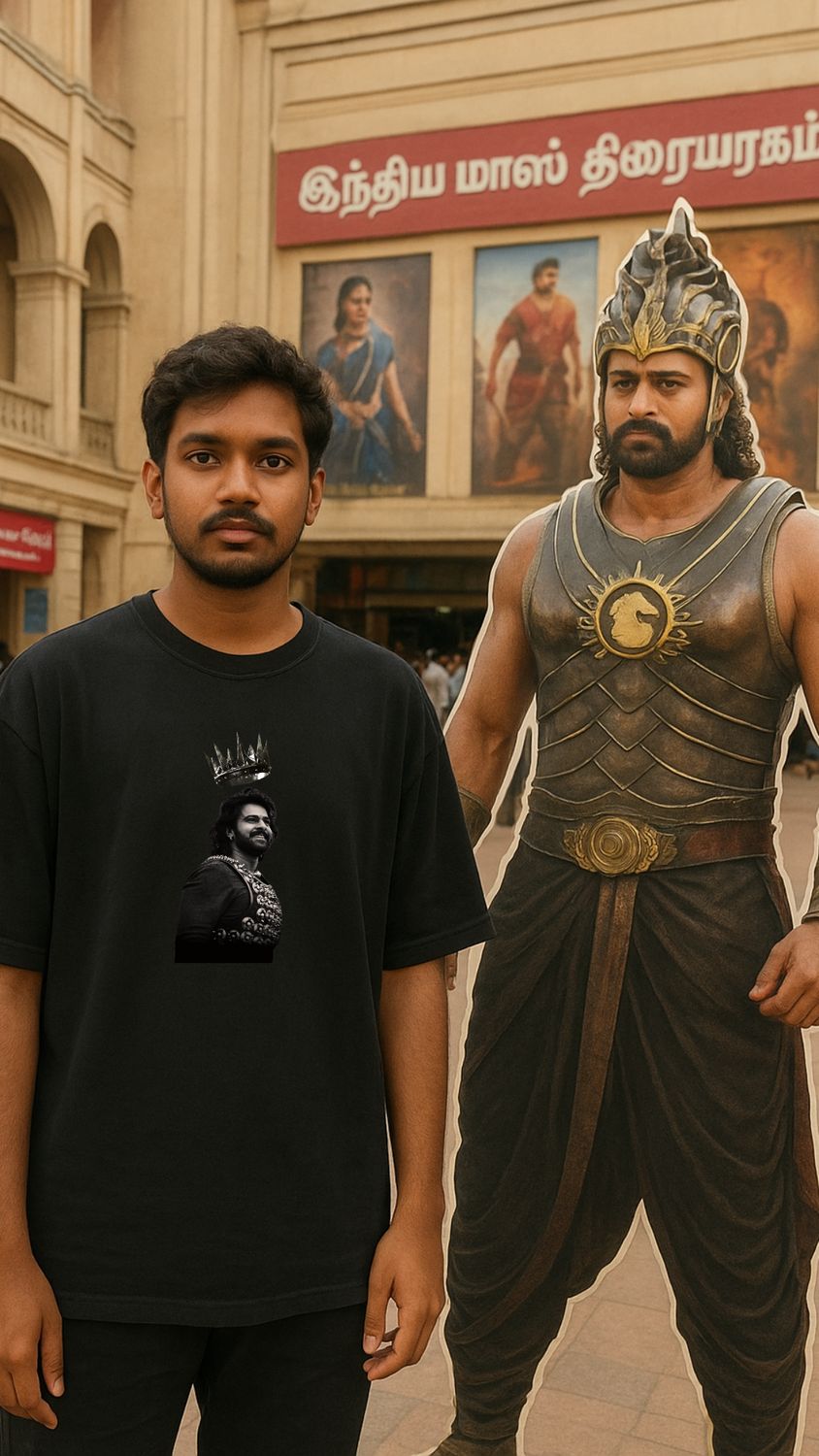 RabbitRope-Bahubaliii King Black T-Shirt