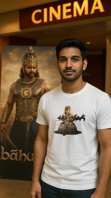 RabbitRope-Bahubaliii shivling White T-Shirt