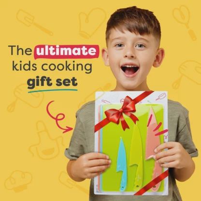 6 Piece Kids Cutting Board and Knife Set
