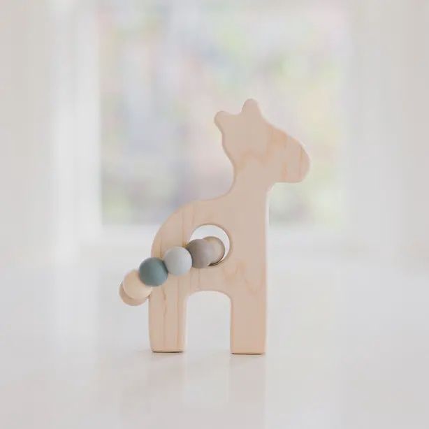 Giraffe Wooden Teether -Riverbed