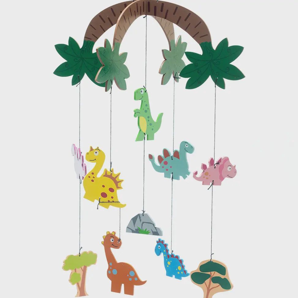 Wooden Dinosaur Mobile, Fair Trade, Handmade