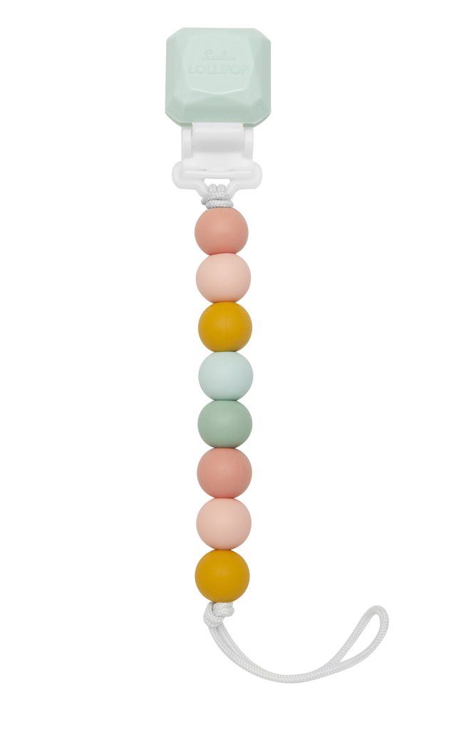 Lolli Gem Pacifier Clip - Rainbow