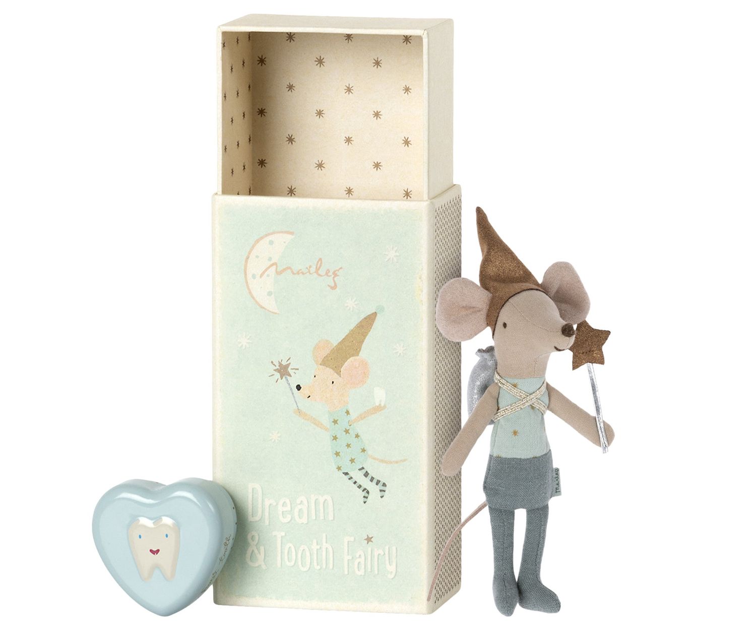 Tooth Fairy Mouse in Box - Blue