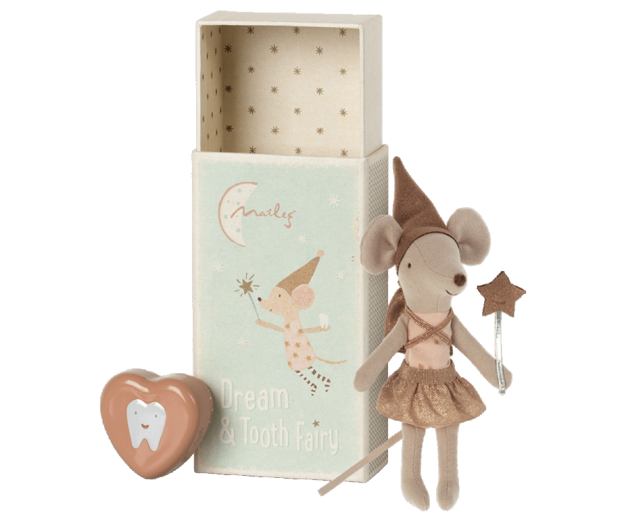 Tooth Fairy Mouse in Box - Rose