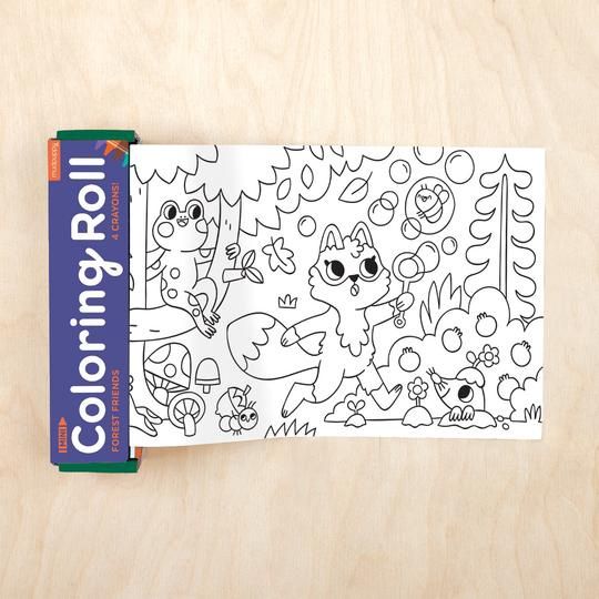 Mini Coloring Roll - Forest Friends