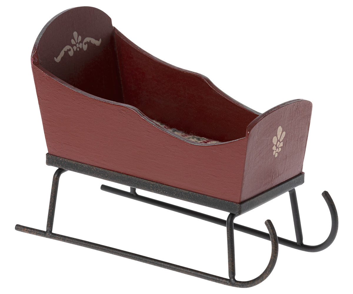 Hand-painted Sleigh - Red