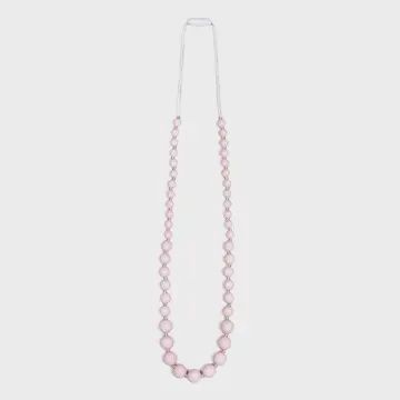 Audrey Teething Necklace - Pink Quartz