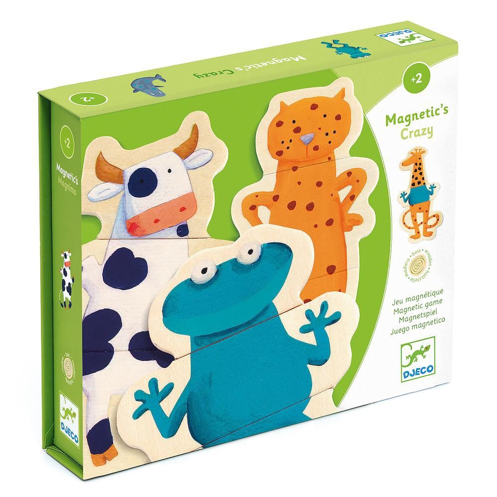 Mix &amp; Match Wooden Magnets - Crazy Animals