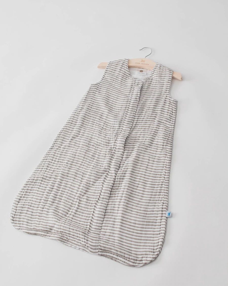 Muslin Sleep Bag - Grey Stripe