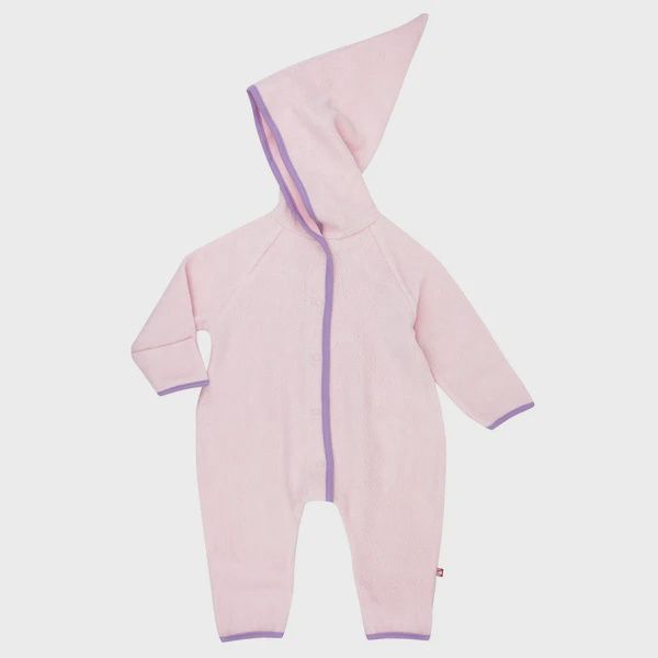 Cozie Fleece Elf Romper - Baby Pink